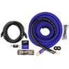 Oversized 1/0 Ga CCA AWG Amp Kit Twisted RCA Blue