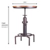 Topower Industrial Bar Table 31.5-41.3" Adjustable Pub Table Kitchen Dining