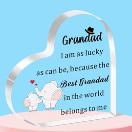 QMVMV Grandad Gifts from Grandchildren Acrylic Plaque Grandad Gifts Birthday Christmas Thanksgiving for Grandad