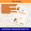 Passover Treasure Hunt Kit- Afikoman Bag with Treasure Hunt Game