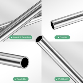 M METERXITY 150mm 304 Stainless Steel Tube, 10mm OD 1mm Wall Thickness Seamless Stainless Steel Tubing for Construction/Machining/DIY Crafting, Metal Straight Pipe [0.39x0.04x6IN]