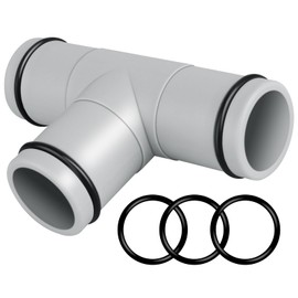 T Joint Pool Hose Connector, 1.25 Inch Pool Hose Adapter for Intex Swimming Pool Sand Filter Pumps Parts and Accessories,3 Heads1-1/4 Inch T Splitter Hose Adapter Coupling with O-Rings for Intex Hoses