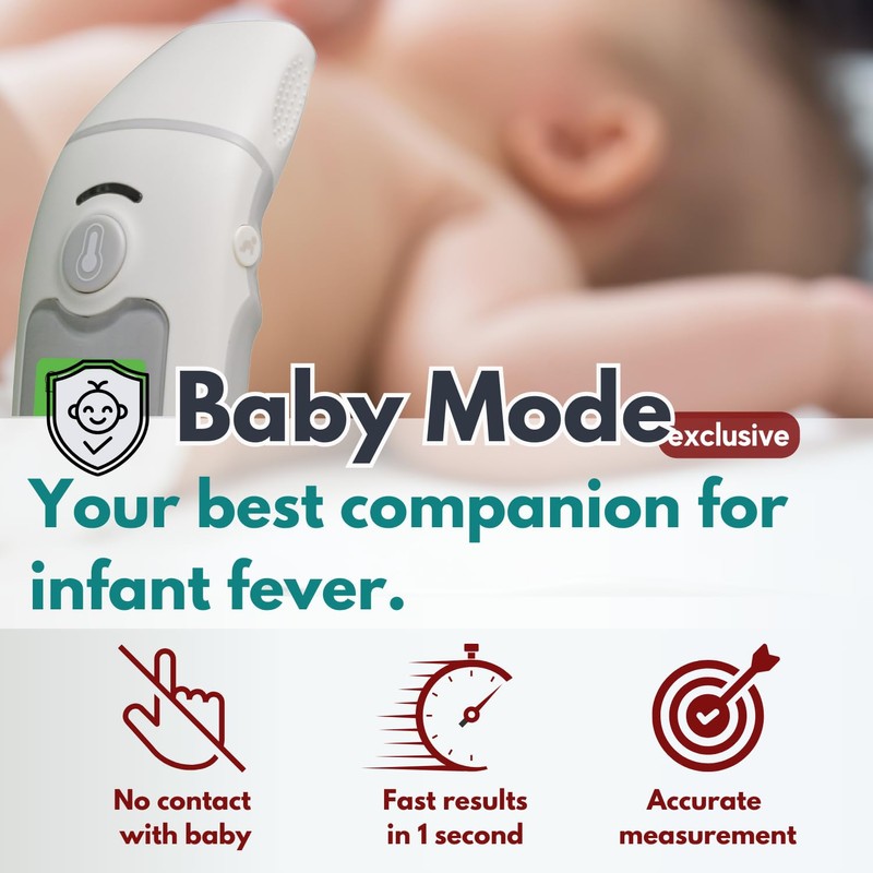 Digital infrared forehead and ear thermometer ABBICARE™ : Ultra-Accurate Measurement