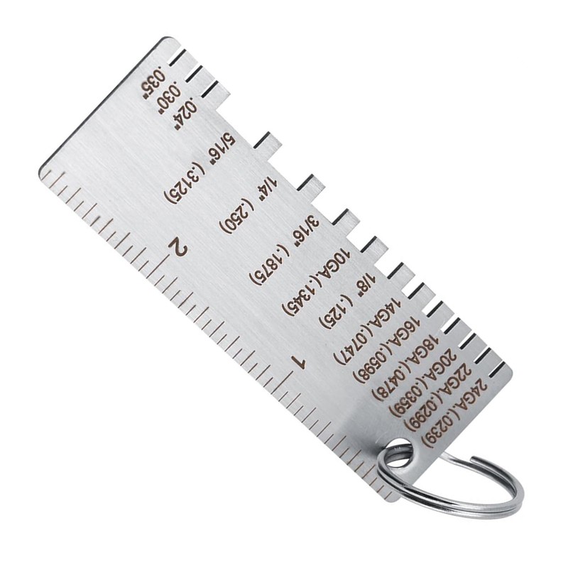2 Pcs Stainless Steel Metal Sheets,Welding Thickness Wire Measuring Tool,Wire