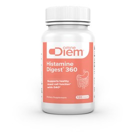 Omne Diem Histamine Digest 360 - DAO Enzyme - Diamine Oxidase & Vitamin B6 for P5P - 120 DR Capsules