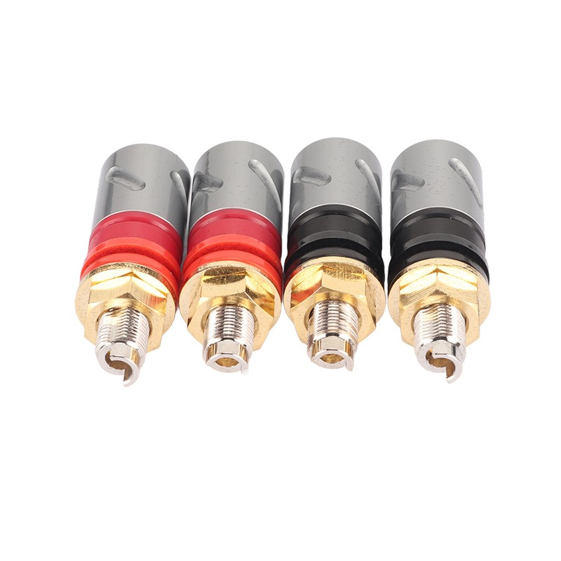 Amplifier Binding Post Soldering Free Pure Red Copper Rhodium Plated