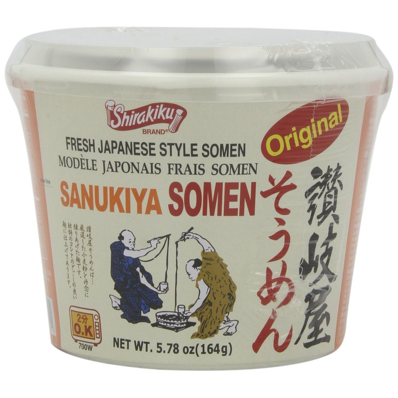 Shirakiku Somen Cup Nama Instant Original, 5.78-Ounce Units (Pack of