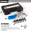 NiQinWuKin Metal Hole Punch Tool Set - Professional Heavy Duty