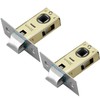 MACHSWON 2 Pcs 30mm Flat Tubular Mortice Latch Stainless Steel
