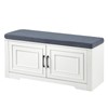 Vantic Farmhouse Shoe Storage Bench with Doors, 39'' Entryway Bench