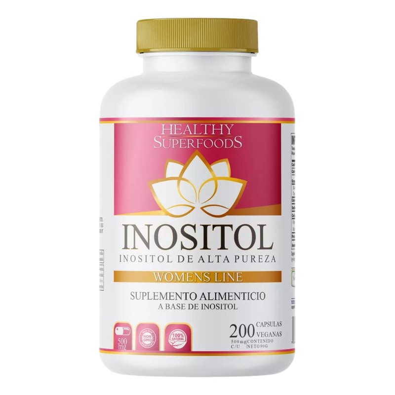 Inositol Puro 200 Cápsulas De 500mg Premium 200 Servicios