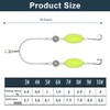 GXGM Double-Hook Reverse Bottom Rig, 8 Pieces Fishing Hooks, Carp