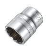 sourcing map 1/2" Drive by 22mm 12-Point Shallow Socket 38mm