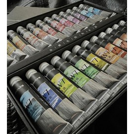 HIMI Juego de pintura de acuarela 24 colores, tubos de 5 ml líquidas, pintura de acuarela para lona y papel, pinturas de color de agua para adultos, profesionales,