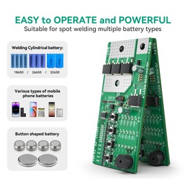 Spot Welder Control Board, High Output Battery Spot Welder, Battery Welder PCB Circuit Board 6 Gear Adjustable, Spot Welder for Lithium Batteries, Control Board Kit Spot Welder 100-900A (‎02B-DLB)