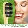 Lingito 6-Pack Natural Charcoal Bamboo Toothbrushes | BPA Free Soft