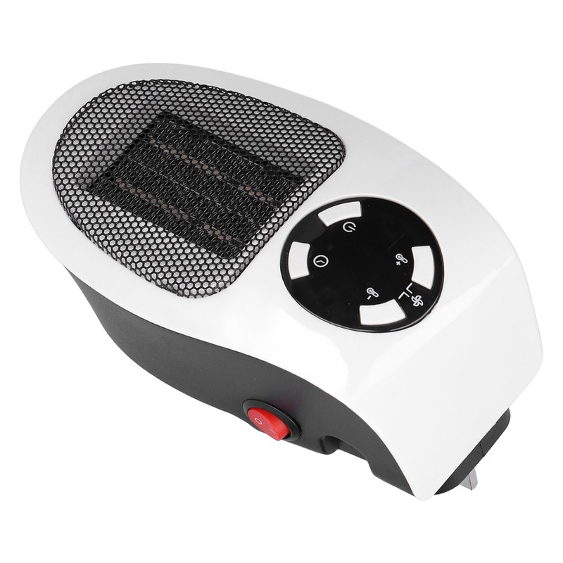 500W Black and White Mini Electric Heater Portable Wall Mounted