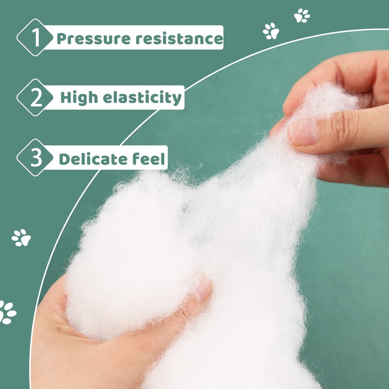 Jmuiiu 1.8oz Polyester Fill, Premium Polyester Fiberfill, Recycled Polyester Fiber,