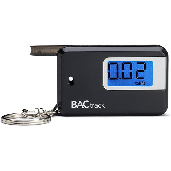 BACtrack Go Keychain Breathalyzer (Black) | Ultra-Portable Pocket Keyring Alcohol Tester for Personal Use
