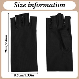Tweruna 2 Pairs Sun Gloves for Women UV Protection, Fingerless Sun UV Protection Glove for Driving Touchscreen Glove for Outdoor