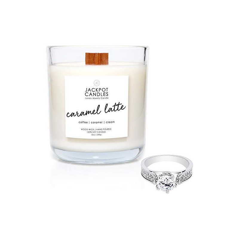 Caramel Coffee Latte Candle with Ring Inside (Surprise Jewelry Valued