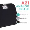 Adamson 아담슨 A21 아날로그 체중계 - 최대 300파운드 새로운 미끄럼