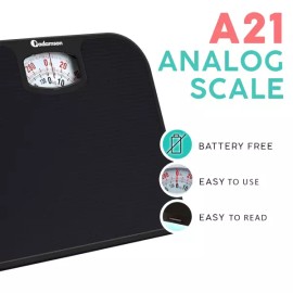 Adamson 아담슨 A21 아날로그 체중계 - 최대 300파운드 새로운 미끄럼 방지 고무 표면 대량 욕실 저렴하고 내구성이 Adams A21 Analog Weight Scale - Up to 300 Pounds New Slip Resistant Rubber Surface Bulk Bathroom Cheap and Durable [LB version]