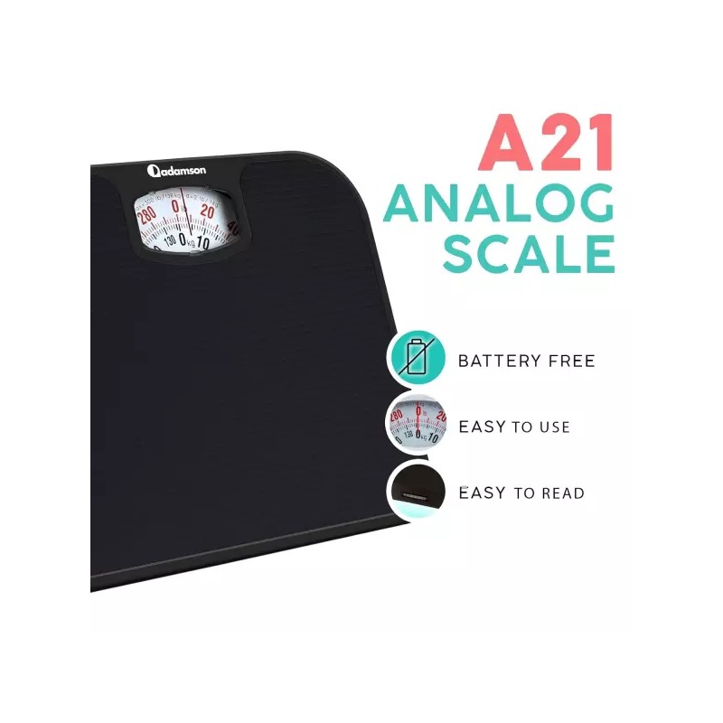 Adamson 아담슨 A21 아날로그 체중계 - 최대 300파운드 새로운 미끄럼