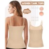 iMucci Camisole Tops for Women Double Lined Scoop Neck Spaghetti