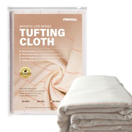 Foboull 80" x 40" Large Overlocking Primary Tufting Cloth for Rug Tufting with Marked Lines, Monks Cloth for Punch Needle for Most Tufting Frame
