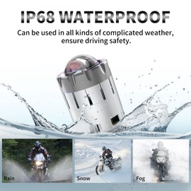 PLUSBEAM H4 Led Light Bulb Motorcycle, 42W 4800LM 9003 High Beam Led Light Bulbs 6000K White, Pack of 1