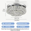 HongnuoFc 12 Inch Crystal Chandelier LED Ceiling Light 2 Tier