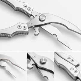 Heavy Duty Kitchen Scissors for Meat Prep – Stainless Steel Multipurpose Shears for Chicken, Fish, Herbs & Everyday Cooking