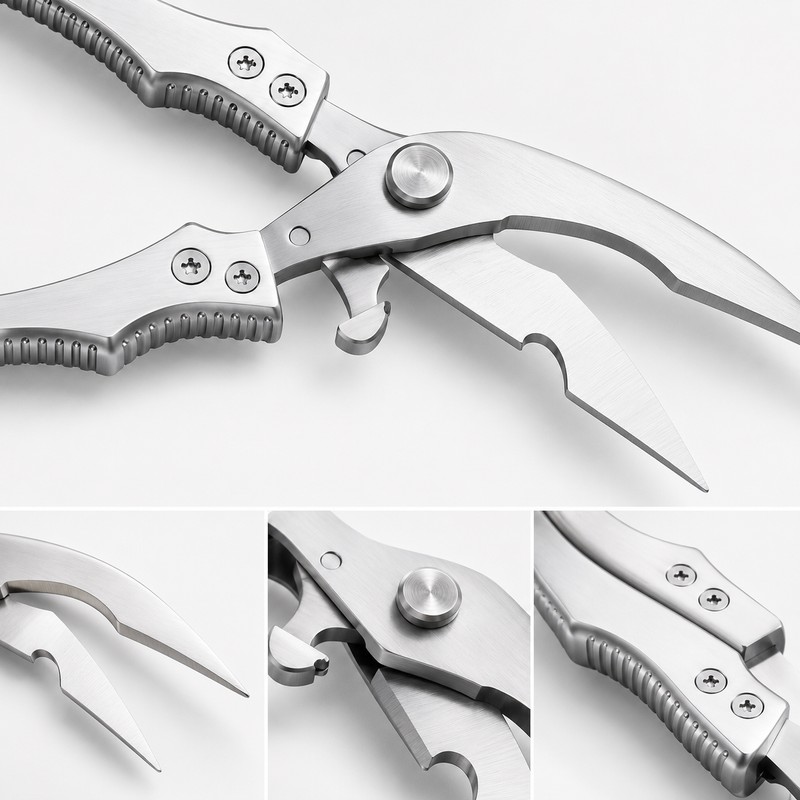 Heavy Duty Kitchen Scissors for Meat Prep – Stainless Steel