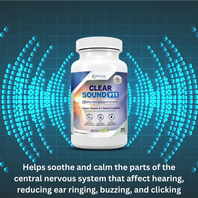 Clear Sound 911 Hearing Support Formula, Ear and Brain Health