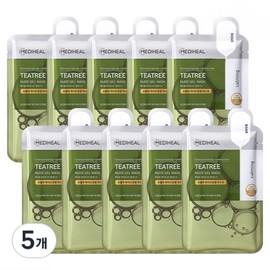 Mediheal Tea Tree Nude Gel Mask, Pack of 10, 5 / 메디힐 티트리 누드 겔 마스크, 10개입, 5개