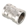 sourcing map Brass Pipe Fitting Coupling 1/2 PT Female Thread