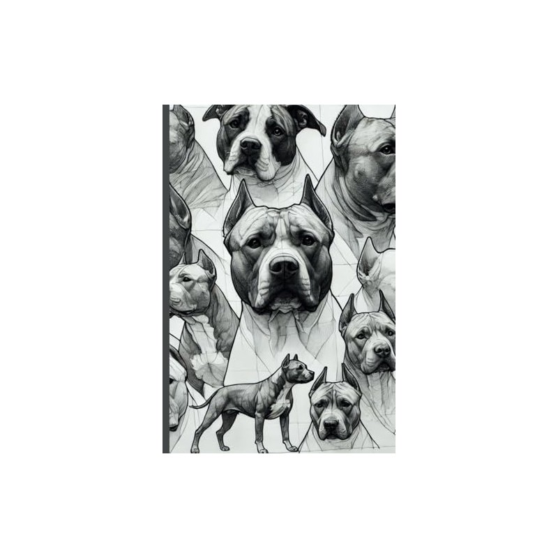 Pitbull-Themed Notebook: 120 Pages of Lined Paper with Margins: Perfect