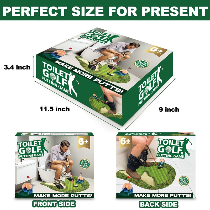 Prank Gift Box, Toilet Golf Game Gag Gift Empty Box,