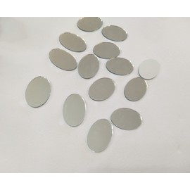 100pcs of Oval Mosaic Tiles,Mosaic Glass Mirror Pieces for DIY Crafts Vases Flowerpots Home Decoration Arts (Silver Mirror)
