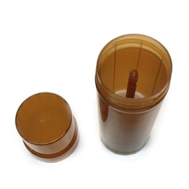 (5) Empty Clear Plastic Deodorant Containers (Brown) - 2.2 Oz Cylinders