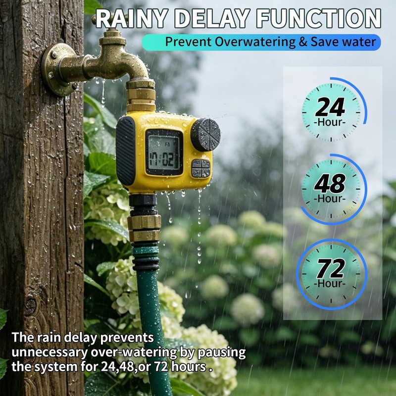 Boltigen Upgraded Water Hose Timer with Brass Inlet & Outlet,