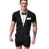 Zesties Male Romper (XL, Tuxedo)