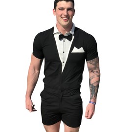 Zesties Male Romper (XL, Tuxedo)