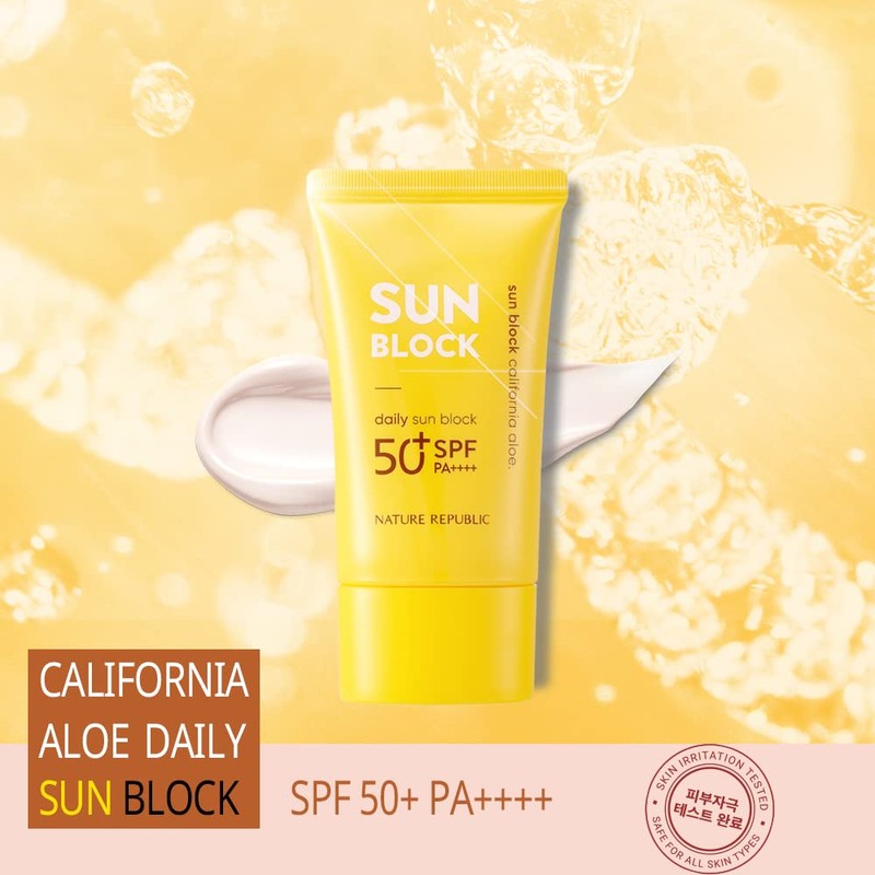 California Aloe Daily Sun Block, SPF 50+ PA++++, 1.92 fl