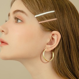 ELEBEST Gold Hoop Earrings 14K Gold Huggie Hoop Earrings Women’s Hoop Earrings Minimalist Elegance 14k Gold Hoops Earrings Gold Jewerly for Women, 30mm