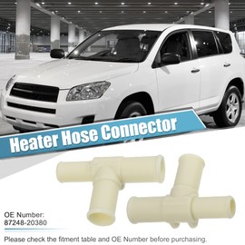 X AUTOHAUX 2Pcs Heater Water Pipe for Toyota RAV4 2006 2007 2008 Heater Hose Tee Heater Pipe T-Connector Replace 87248-20380 8724820380