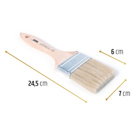 PENNELLIFICIO 2000 | Paint Brush, with Painted Wood Handle, Universal Paint Brush, for Enamels and Paints, Walls, Wood, Iron, Ferrule Width 70 mm - Made in Italy