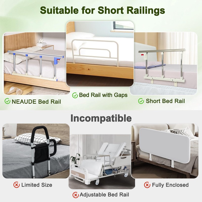 Hospital Bed Rail Pads, Bed Rail Cover Padded for Elderly