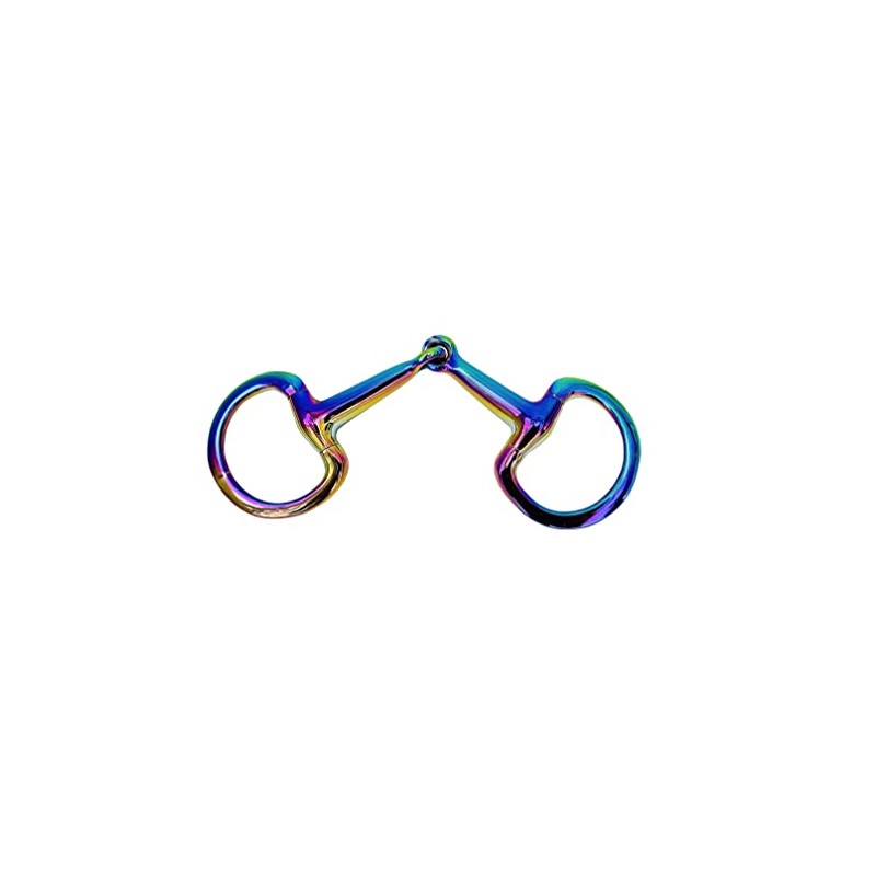 Lenza Horse Bits Rainbow Thin Mouth Joint Flat Ring Eggbutt